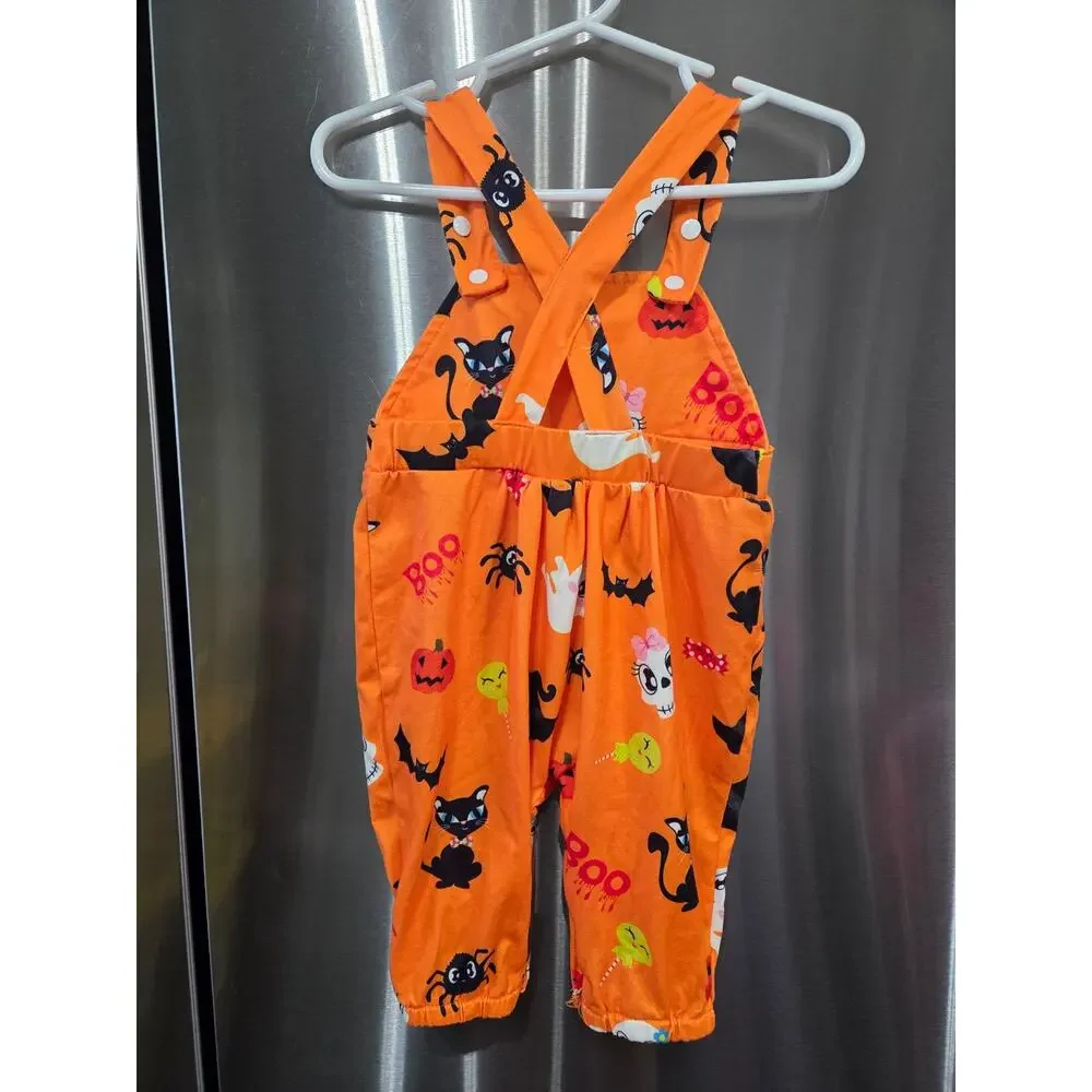 5/$20 Soft Halloween Overalls - 3-6mo